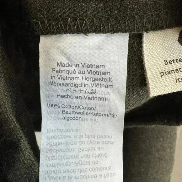 Madewell women’s NWT dark green flannel tie-front button down size XXS - Picture 7 of 9